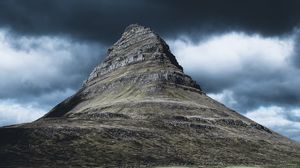 Preview wallpaper mountain, peak, clouds, nature, landscape
