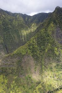 Preview wallpaper mountain, peak, clouds, slope, greenery