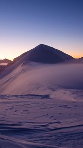 Preview wallpaper mountain, peak, desert, sand, sunset