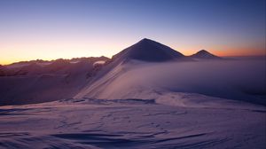 Preview wallpaper mountain, peak, desert, sand, sunset