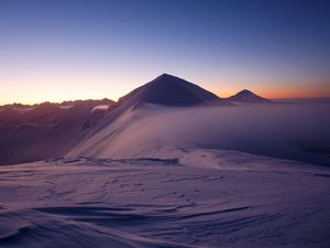 Preview wallpaper mountain, peak, desert, sand, sunset