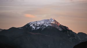 Preview wallpaper mountain, peak, dusk, landscape