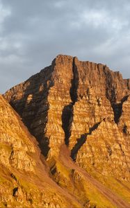 Preview wallpaper mountain, peak, evening, light, nature