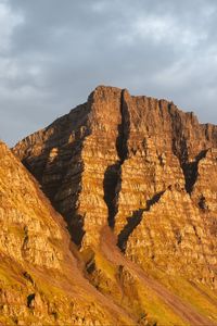 Preview wallpaper mountain, peak, evening, light, nature