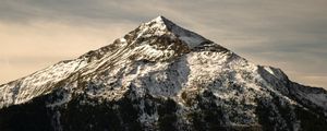 Preview wallpaper mountain, peak, field, nature, landscape