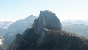 Preview wallpaper mountain, peak, fog, mountain range, landscape