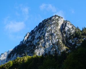 Preview wallpaper mountain, peak, foothills, trees, landscape, nature