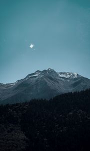 Preview wallpaper mountain, peak, forest, foothills, landscape