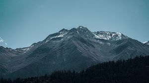 Preview wallpaper mountain, peak, forest, foothills, landscape