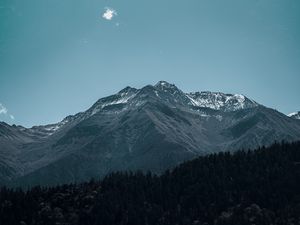 Preview wallpaper mountain, peak, forest, foothills, landscape