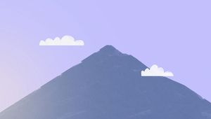 Preview wallpaper mountain, peak, forest, field, art