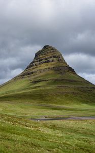 Preview wallpaper mountain, peak, hill, landscape, nature, iceland