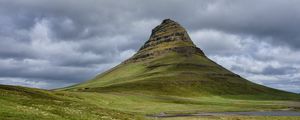 Preview wallpaper mountain, peak, hill, landscape, nature, iceland