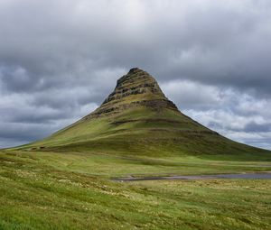 Preview wallpaper mountain, peak, hill, landscape, nature, iceland