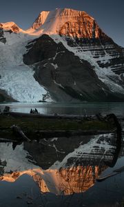 Preview wallpaper mountain, peak, landscape, lake, reflection