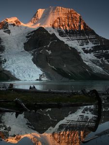 Preview wallpaper mountain, peak, landscape, lake, reflection
