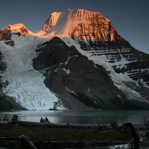 Preview wallpaper mountain, peak, landscape, lake, reflection