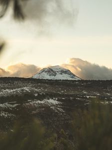 Preview wallpaper mountain, peak, landscape, foothills, forest