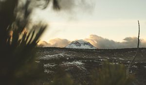 Preview wallpaper mountain, peak, landscape, foothills, forest