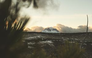 Preview wallpaper mountain, peak, landscape, foothills, forest