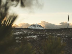 Preview wallpaper mountain, peak, landscape, foothills, forest