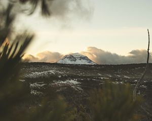 Preview wallpaper mountain, peak, landscape, foothills, forest