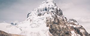 Preview wallpaper mountain, peak, landscape, lake, reflection