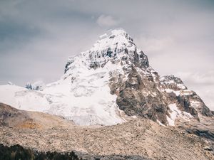 Preview wallpaper mountain, peak, landscape, lake, reflection