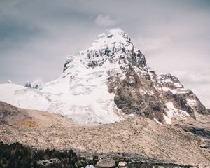 Preview wallpaper mountain, peak, landscape, lake, reflection