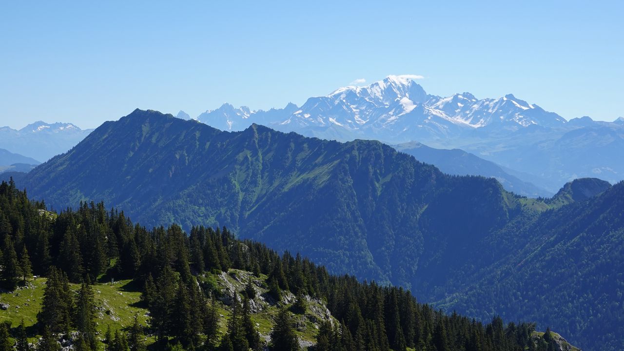 Wallpaper mountain, peak, landscape, mont blanc, alps