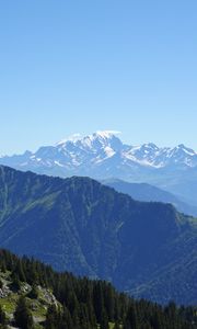 Preview wallpaper mountain, peak, landscape, mont blanc, alps