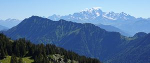 Preview wallpaper mountain, peak, landscape, mont blanc, alps