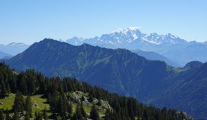 Preview wallpaper mountain, peak, landscape, mont blanc, alps