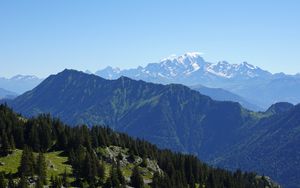 Preview wallpaper mountain, peak, landscape, mont blanc, alps