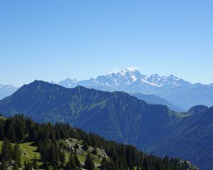 Preview wallpaper mountain, peak, landscape, mont blanc, alps