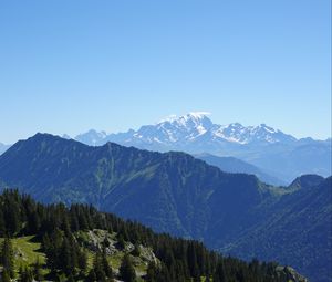 Preview wallpaper mountain, peak, landscape, mont blanc, alps