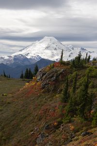 Preview wallpaper mountain, peak, landscape, nature, autumn