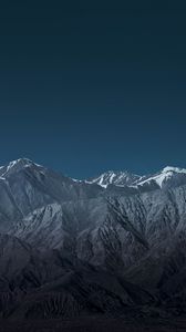 Preview wallpaper mountain, peak, night, snow, landscape