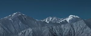 Preview wallpaper mountain, peak, night, snow, landscape