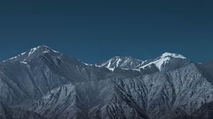 Preview wallpaper mountain, peak, night, snow, landscape