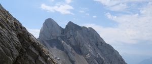 Preview wallpaper mountain, peak, rock, grass, landscape