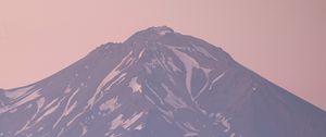 Preview wallpaper mountain, peak, rock, trees, clouds