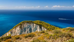 Preview wallpaper mountain, peak, sea, landscape