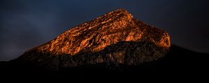 Preview wallpaper mountain, peak, shadow, twilight, dark