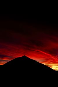 Preview wallpaper mountain, peak, silhouette, sky, dark