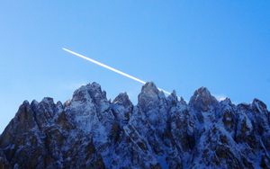 Preview wallpaper mountain, peak, sky, trail