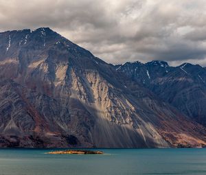 Preview wallpaper mountain, peak, sky, sea