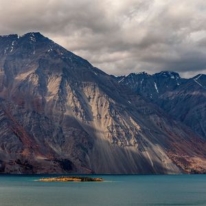 Preview wallpaper mountain, peak, sky, sea