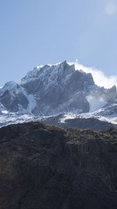 Preview wallpaper mountain, peak, slope, snowy