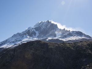 Preview wallpaper mountain, peak, slope, snowy